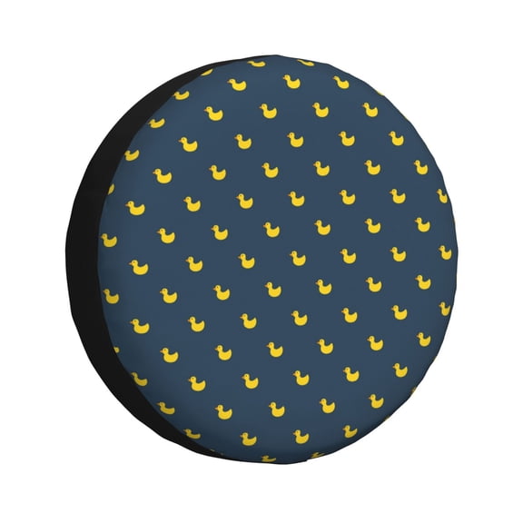 Fuzoiu Cartoon Ducks Print Universal Spare Tire Cover with Buckle Strap, Waterproof Wheel Covers for Jeep, Trailer, RV, Truck and All Car-14 inch