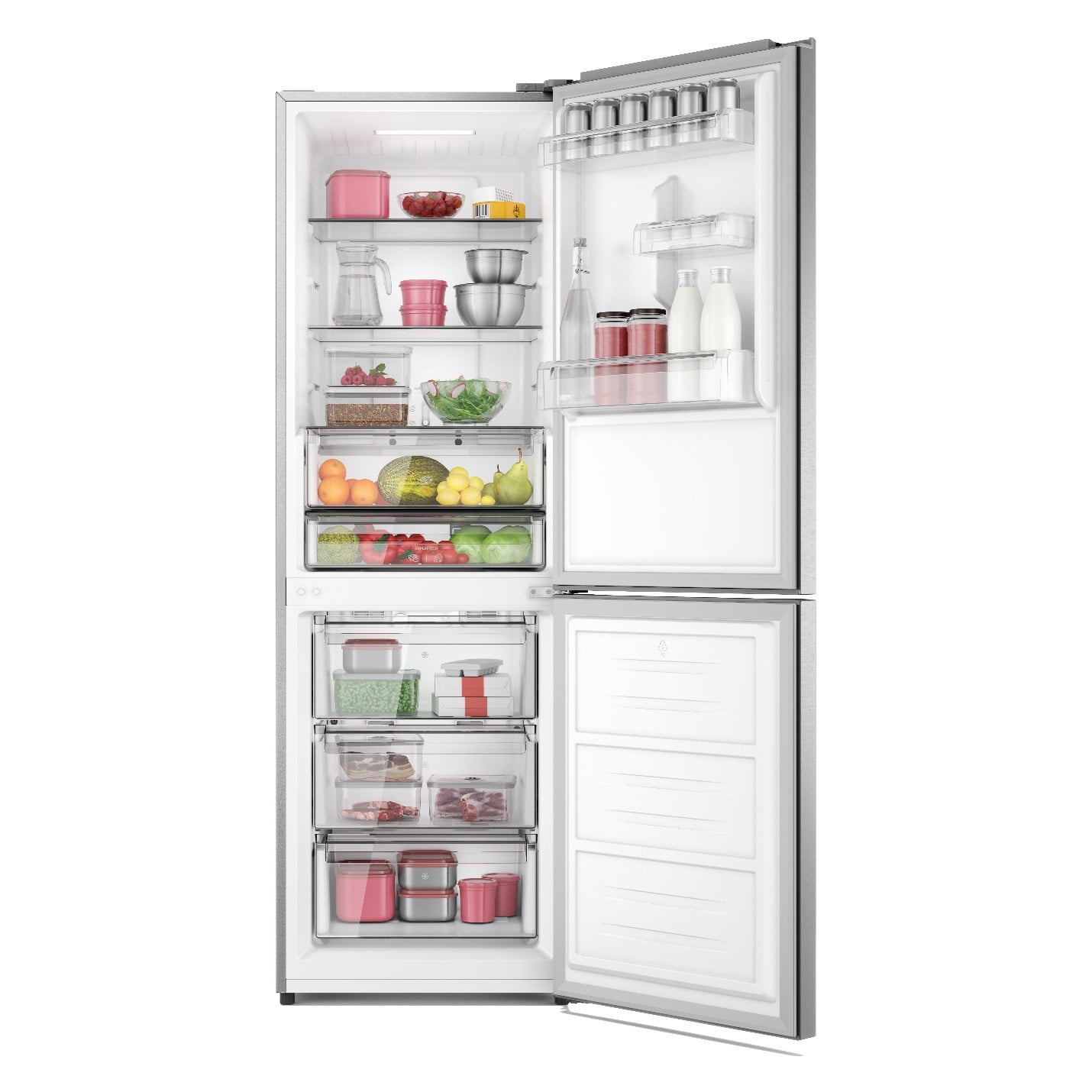 Frigidaire Bottom Freezer Double Door Refrigerator, Silver