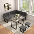 thumbnail image 2 of Brafabhome 5 Piece Corner Dining Table Set, 72 Inch Breakfast Nook with Banquette, Modern Kitchen Table with Storage Bench for 6 | Gray, 2 of 9