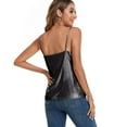 thumbnail image 4 of VIDUSSA Women's Tank Tops Fashion Glitter Party Strappy Sleeveless Tank Shirt Sparkle Shimmer Cami Black S, 4 of 5
