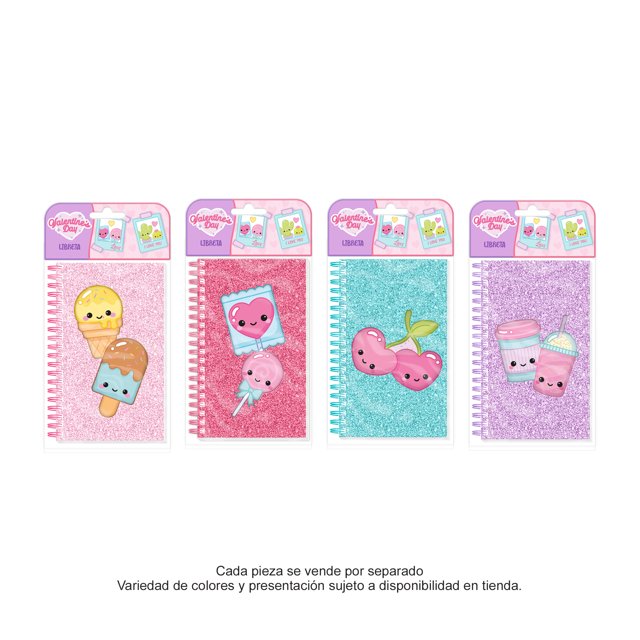 Libreta Prichos San Vale Multicolor de Carton Papel y Glitter Varios Modelos 1 Pieza