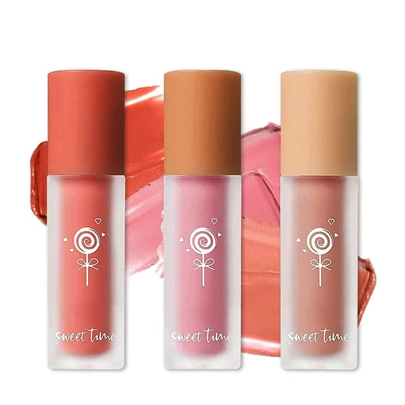 Soft Cream Liquid Blush, 3Pcs Liquid Blusher for Cheeks