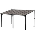 thumbnail image 4 of Devoko 10*14 ft Patio Wall-Mount Wall-Free Lean-to Hardtop Pergola Gazebo with Metal Frame and Lean-to Polycarbonate Roof for Backyard and Garden, 4 of 7