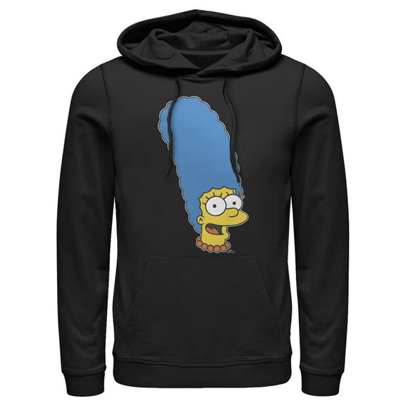 Men's The Simpsons Marge Pull Over Hoodie Black Small