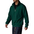 thumbnail image 5 of Stand Collar Quarter Zip Sweatshirt for Men Classic Fleece Pullover Solid Color Long Sleeve Top Casual Athletic Clothing, 5 of 6