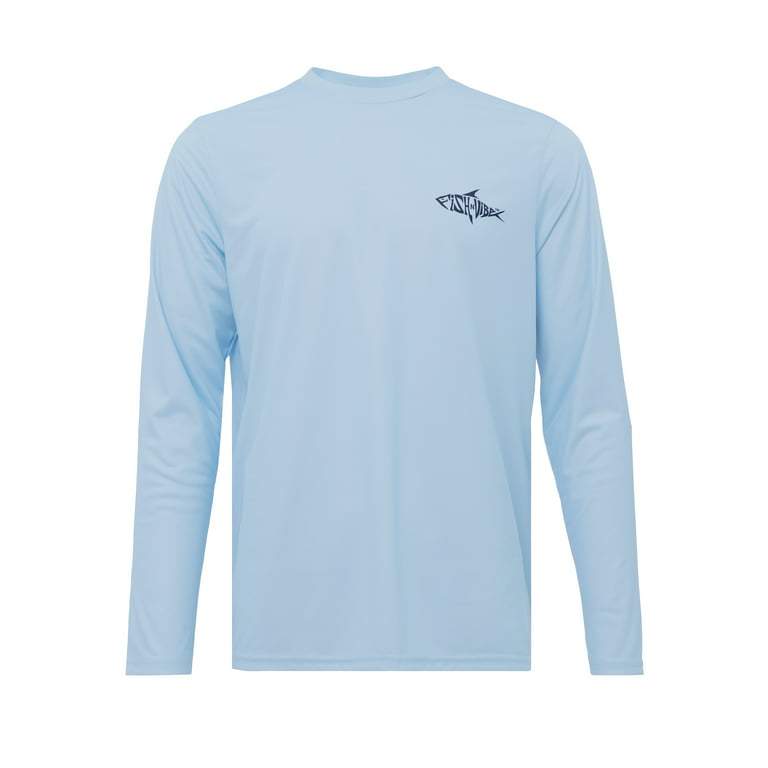 Bass Blue Combo Pack - Neck Gaiter & Long Sleeve Fishing Shirt - 3XL