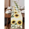thumbnail image 4 of Ldtrchee Vintage Sunflower Table Runner 120 Inches, Country Retro Butterfly Yellow Floral Bed Runner Dresser Scarves Tabletop for Indoor Outdoor Parties/Ceremony/Banquet, 13"x 120", 4 of 8