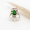 thumbnail image 3 of Natural Green Onyx Gemstone Vintage Ring – Handmade Oxidized Silver Jewelry, Fashion Statement Ring for Women Ring Size US 5.5, 3 of 6
