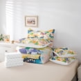 thumbnail image 5 of Homewish Rustic Butterfly Flower Bedding Comforter Set 7pcs, Retro Oil Printing King Bedding Sets, Western French Style Reversible Bed Sheets, Microfiber Bedroom Decor, 5 of 7