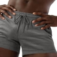 thumbnail image 5 of lcziwo Mens Athletic Shorts Relaxed Fit Outdoor Elastic Waist Hiking Shorts with Pockets Corduroy Beach Casual Drawstring Chino Shorts Gray M, 5 of 7