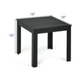 thumbnail image 2 of Outdoor Wooden Square Table Patio Bistro Coffee End Table Black, 2 of 4