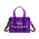 thumbnail image 1 of Bolso Bandolera para Mujer Bolso Hombro Transparente Con Letras Bolso Playa Verano (púrpura), 1 of 9