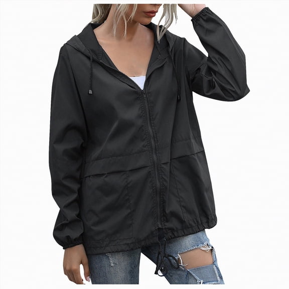 Godom Raincoats for Women Waterproof Lightweight Rain Jackets Windbreaker Packable Outdoor Hiking Hooded Jacket