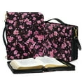 thumbnail image 3 of FOR U DESIGNS Cherry Blossom Bible Cover for Women Portable Sturdy Bible Protective Carrier Size M with Adjustable Strap PU Bible Bag Tote Aesthetic Bible Book Cover Carrying Case, 3 of 7