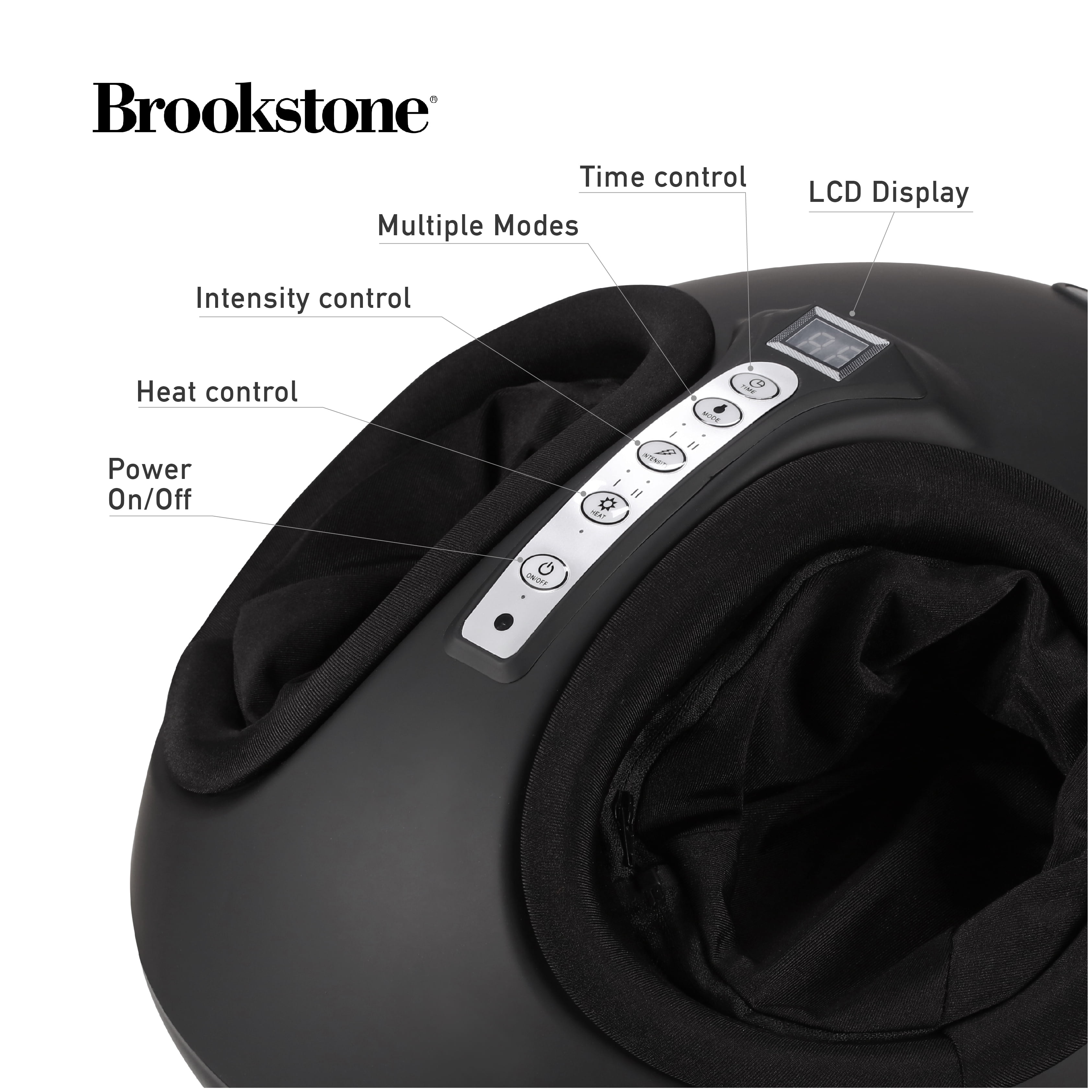 Brookstone Foot Massager, 360-Degree Air Compression, Compact and Portable, Gift for All Ages