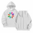 thumbnail image 4 of Spazoro Girls Hooded Sweatshirts, Fashion Cute Print Long Sleeve Soft & Comfy Fall Winter Tops for Girls White Size 9 T, 4 of 6