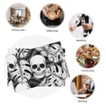 thumbnail image 6 of Rocae Skull and palm leaves Printed Heat Resistant Place Mats,Classic Hemstitch Cloth Fabric Placemats Imitation Linen Place Mat Table Mats 18x12 inch, 6 of 9
