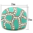thumbnail image 2 of Luxe Jewelry Designs Stainless Steel Women's Ring with Aurora Borealis Crystals - Size 10, 2 of 4