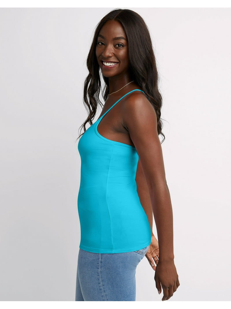 Hanes Women's Stretch Cami with Built-In Shelf Bra Flying