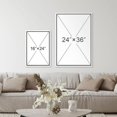 thumbnail image 3 of IDEA4WALL Framed Canvas Print Wall Art Set Geometric White Daisy Fine Art Decorative Bohemian Floral Illustration Nature Flowers Chic Artwork for Living Room, Bedroom, Office - 24"x36"x2 White, 3 of 4