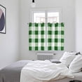 thumbnail image 4 of Green Plaid Kitchen Curtains 63 Inch Length, Spring Summer Farmhouse Buffalo Checkered Grommet Top Bedroom Living Room Curtains, Light Filtering Cafe Curtain Drapes 2 Panels Set 104''x63'', 4 of 9
