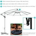 thumbnail image 3 of Sunnydaze Decor 95" Sunshine Solid Print Cantilever Patio Umbrella, Water-Resistant, 3 of 12