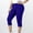 Blue, variant on BUIGTTKLOP Plus Size Ribbed Knit Capri Leggings for Women High Waisted Cropped Lounge Pants Stretchy Pull on Slim Fitted Capris
