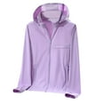 thumbnail image 2 of Fengqque Sunscreen Tops for Women,Women's Long Sleeved Stand Collar Full Zip Pockets Workout Jackets Runing Slim Fit Athletic Tops Purple XL(XL), 2 of 3