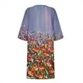 thumbnail image 4 of Robes pour Femmes 2024 Été Ample Décontracté Coton Lin Manches Courtes Col Rond Robe Manches Courtes Col Rond Robe 50 % de Réduction!, 4 of 5