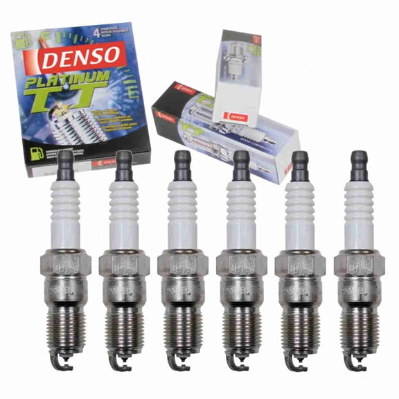 6 pc DENSO Platinum TT Spark Plugs compatible with Chevrolet Camaro 3.1L 3.8L V6 1991-2002