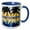 Blue/White, variant on 3drose, Honduras, Roatan. Infinity Pool Surrounded by Palm Trees at Sunset., 11oz Mug