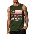 thumbnail image 2 of LNZGNM Men's Graphic Tank Tops Big and Tall 4th of July Shirt Athletic American Flag Muscle Sleeveless Tank Tops Gym Tee,Army Green 5XL, 2 of 3