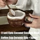 thumbnail image 2 of Coconuts Shell Shape Ceramic Coffee Cup With Ergonomic Handle And Spoon Included Thick Drinking Mug Elegant Gift, 2 of 4