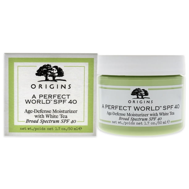 Hidratante Origins Perfect World antienvejecimiento con té blanco SPF 40 1.7 oz