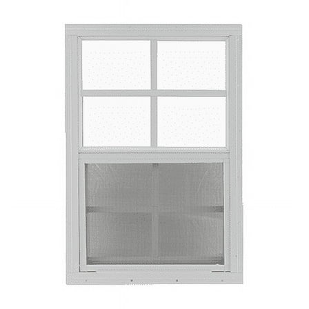 Shed Window and More 12 x 18 White Flush Safety Tempered Glass Small Playhouse, Coop