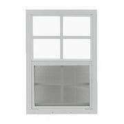 Shed Window and More 12 x 18 White Flush Safety Tempered Glass Small Playhouse, Coop