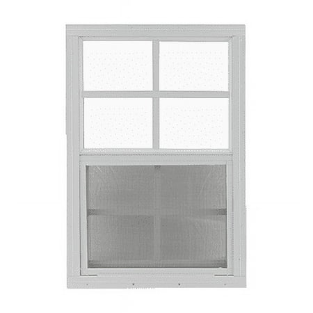 Shed Window and More 12 x 18 White Flush Safety Tempered Glass Small Playhouse, Coop