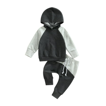 

Infant Baby Boys Autumn Outfit Sets Long Sleeve Hoodie Sweatshirt Drawstring Pants Casual Tracksuits