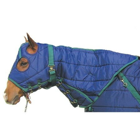 UPC: 0754888993519 | Intrepid International High Spirit Snuggie Quilted Hood Blue/Hunter Green-X-Large 82-86
