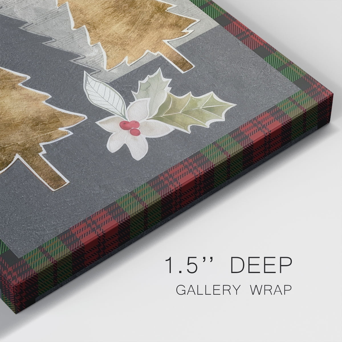 Collaged Christmas Collection E- Gallery Wrapped Canvas