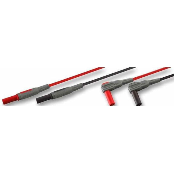 TENMA - 10A 4mm Right Angle to Straight Banana Plug Test Lead Set