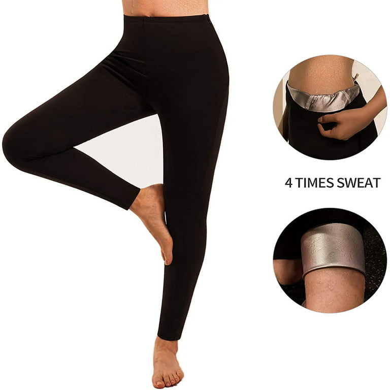 Sauna Pants for Women Thermo Leggings Sweat Compression High Waist Yoga  Pants Hot Training Thermo Sweat Leggings for Womens