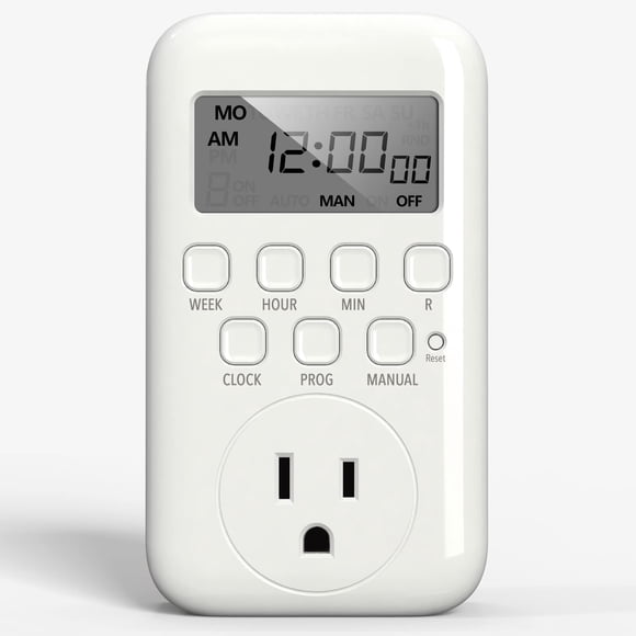 Salida temporizadora digital BN-LINK programable para 7 días, 125 V, 15 A