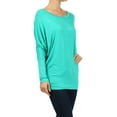 thumbnail image 3 of Moa Collection Women's Relaxed Fit Tunic Top Dolman Sleeve Knit Casual Style, 3 of 4
