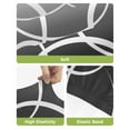 thumbnail image 4 of Modern Black Grey Bar Stool Covers Set of 2, Abstract Geometric Lines Textured Stretch Washable Bar Chair Covers with Backs, Removable Pub Counter Height Chair Cover for Kitchen Dining Room Cafe, 4 of 7