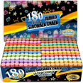 thumbnail image 1 of Tiza para acera JASNKKONT, paquete de 180 unidades, 20 colores, lavable para niños, 1 of 8