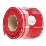 Holiday Time Ribbon, Red Plaid, 25'