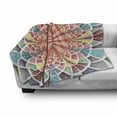 thumbnail image 3 of Psychedelic Soft Flannel Fleece Throw Blanket, Hand Sketch Geometric Artwork Blooming Flower Abstraction with Many Colors, Cozy Plush for Indoor and Outdoor Use, 70" x 90", Multicolor, by Ambesonne, 3 of 6
