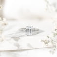 thumbnail image 4 of Rosec Jewels Emerald Cut Moissanite Engagement Ring with Hidden Halo (6X8 mm, D-VS1 Grade) 2 Carat Ring for Women - with Jewelry Box, 925 Sterling Silver, US 4.00, 4 of 9