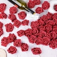 thumbnail image 4 of 100PCS Artificial White Rose 7Cm Flower Valentine'S Day White Flower Head Decoration Wine Red Hair Accessory, 4 of 4